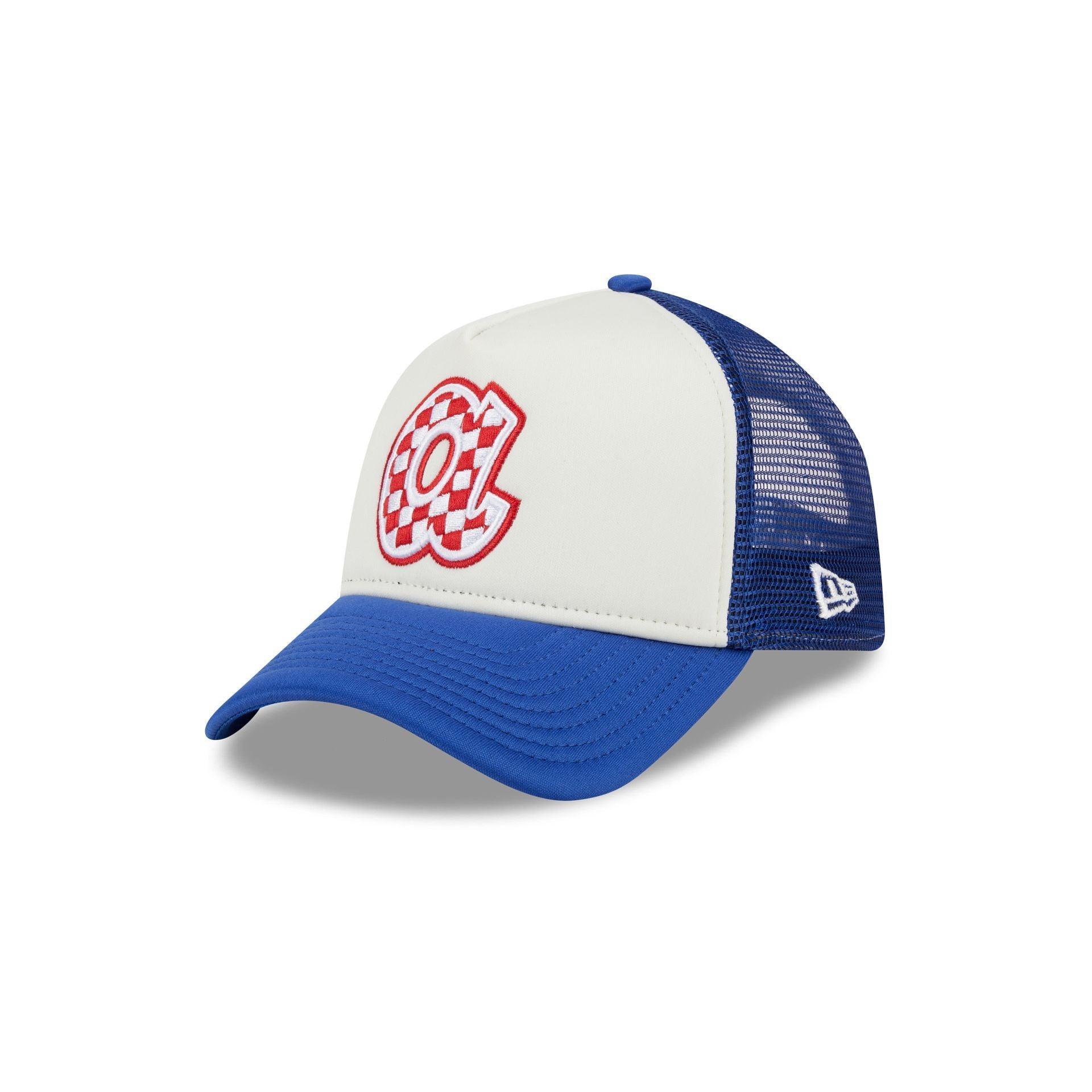 Atlanta Braves Checkered Flag 9FORTY A-Frame Trucker Hat Male Product Image