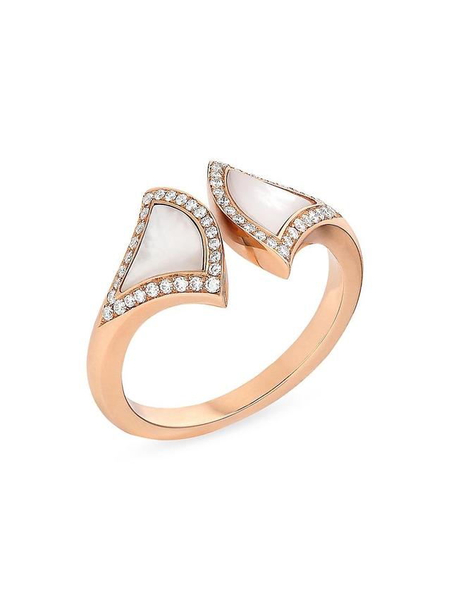 Womens Divas Dream 18K Rose Gold, Mother-Of-Pearl, & Diamond Ring Product Image