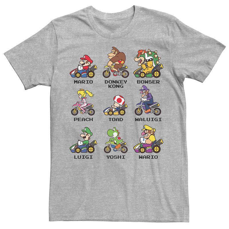 Mens Nintendo Mario Kart Racers Short Sleeve Tee Med Grey Product Image