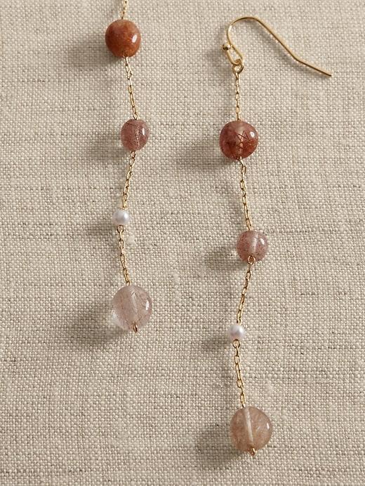 Delicate Stone Threader Earrings Product Image