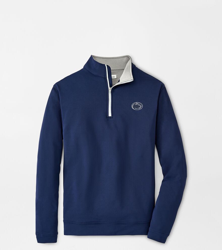 Peter Millar Mens Penn State Perth Performance Quarter-Zip | Color: Navy | Size: 3XL Product Image