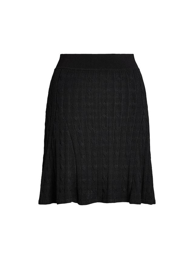 Womens Cable-Knit A-Line Skirt Product Image