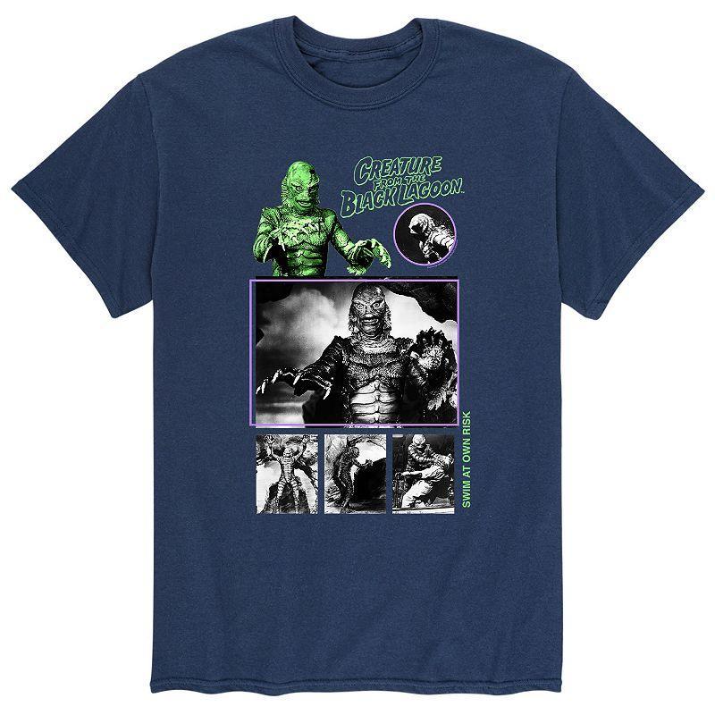 Big & Tall Universal Monsters Creature Lagoon Graphic Tee, Mens Blue Product Image