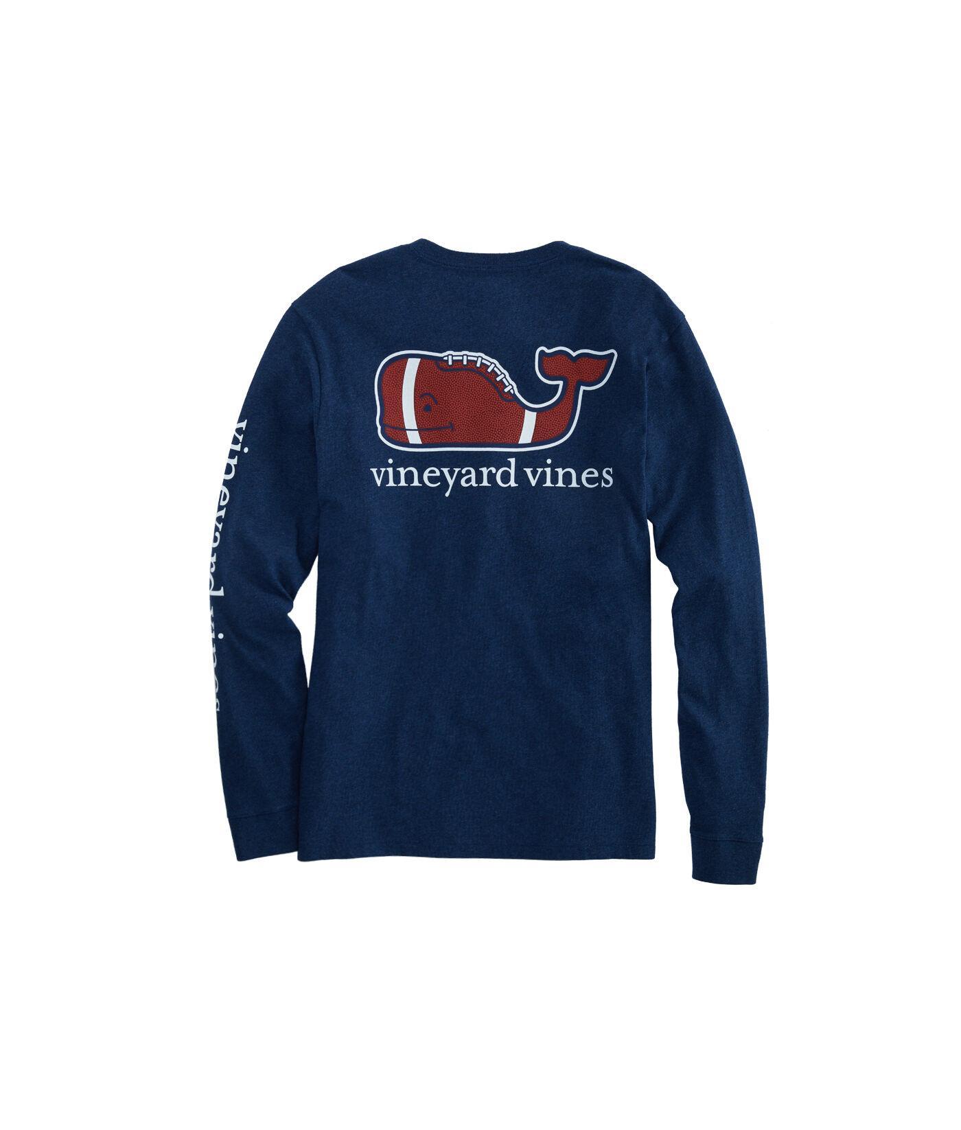 Football Whale Long-Sleeve Pocket Tee Product Image