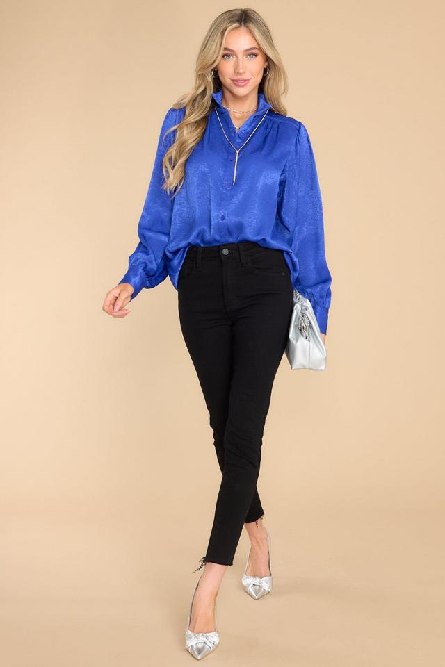 Aura Fine Example Royal Blue Top Product Image