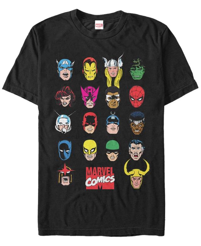 Marvel Mens Comic Collection Classic Head Shots Short Sleeve T-Shirt Product Image