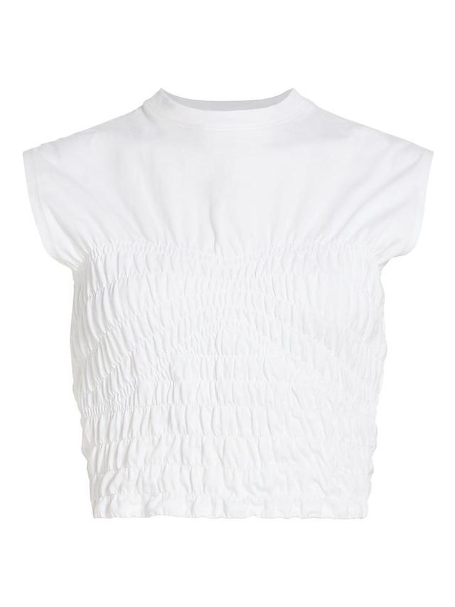 Womens Smocked Corset Muscle T-Shirt Product Image