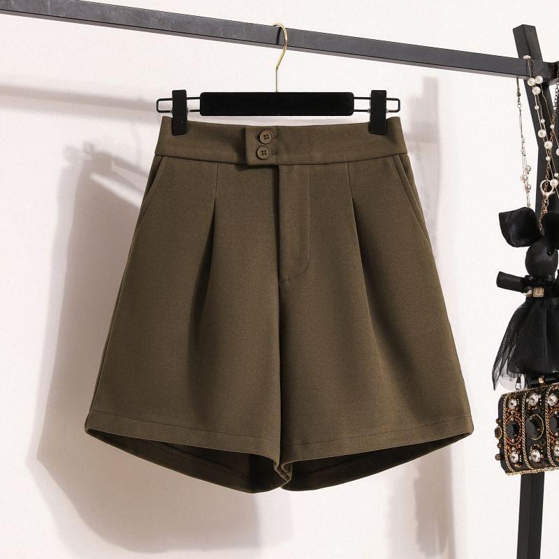 High Waist Plain Dress Shorts product image