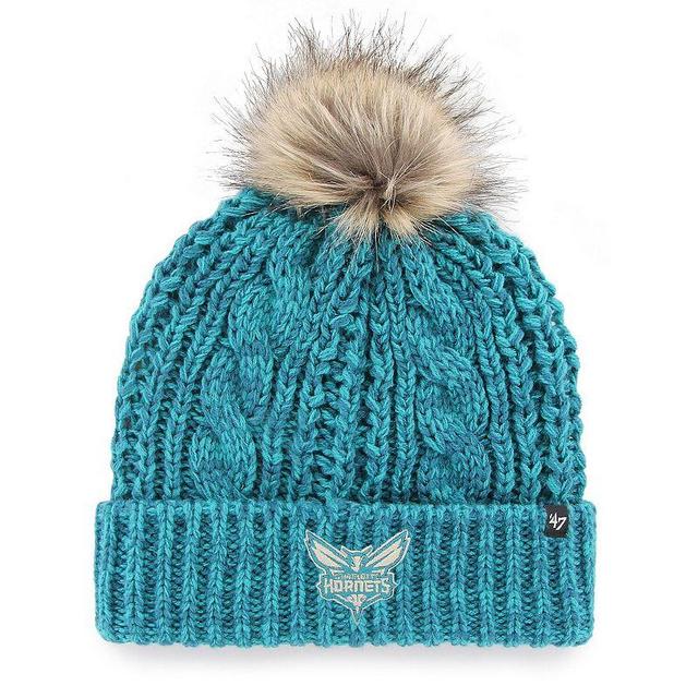 Womens 47 Teal Charlotte Hornets Meeko Cuffed Knit Hat with Pom Product Image