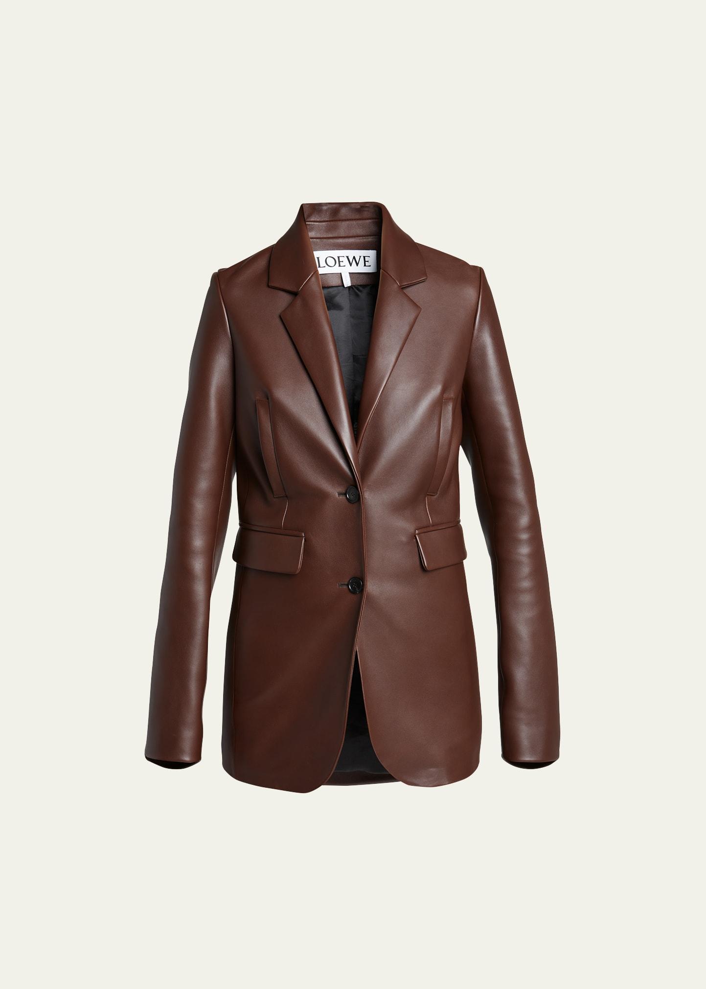 Tailored Leather Blazer Product Image