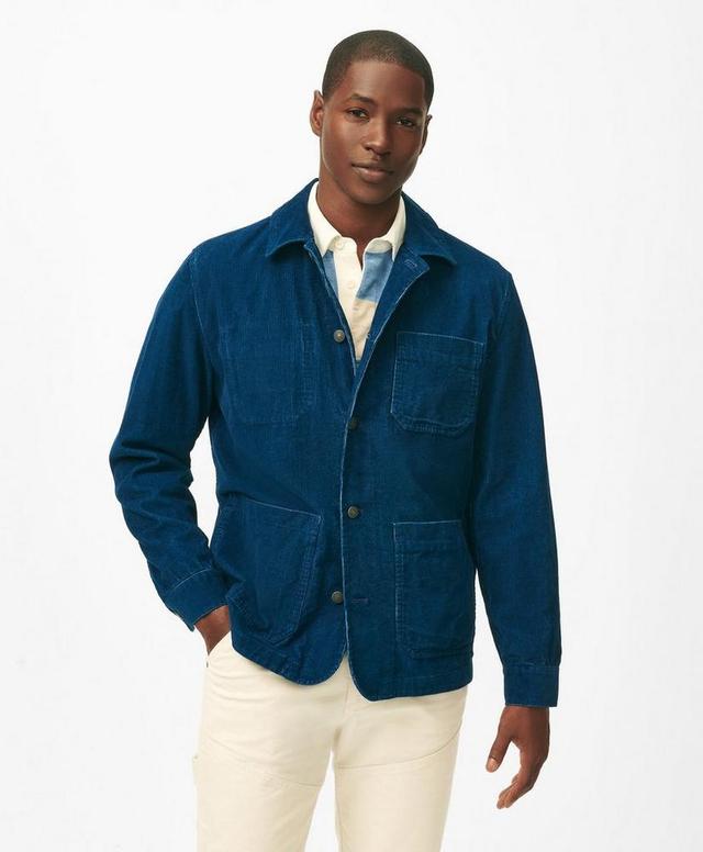 Chore Coat in Authentic Indigo-Dyed Pinwale Corduroy Cotton Product Image