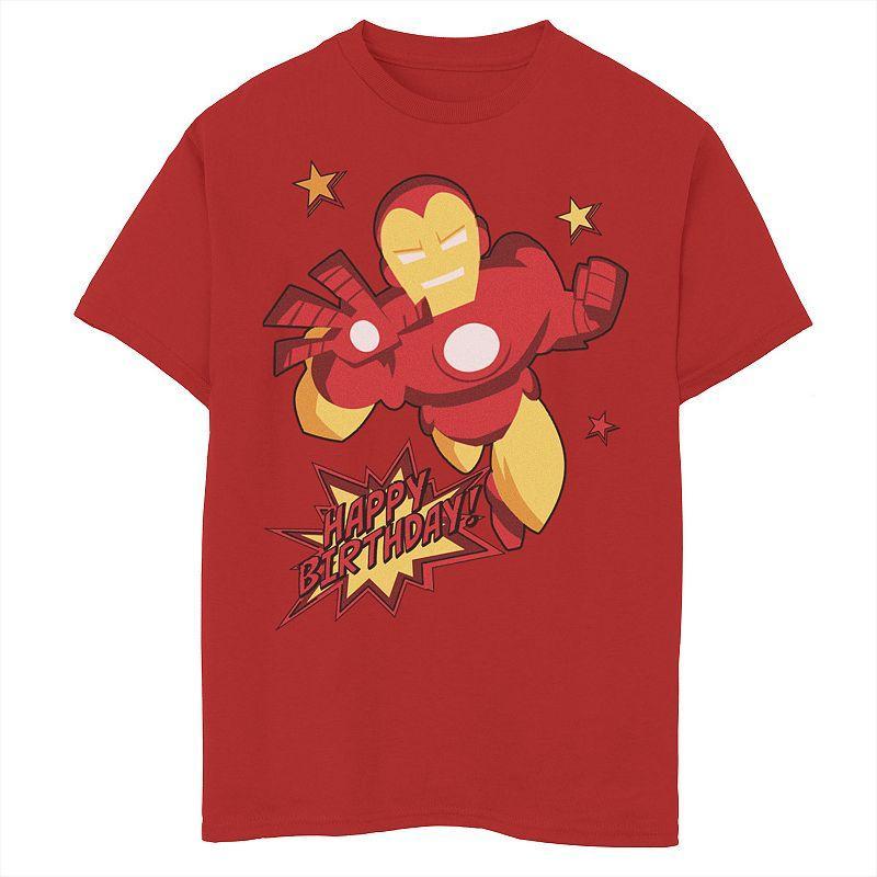 Boys 8-20 Marvel Avengers Iron Man Happy Birthday Tee, Boys Product Image