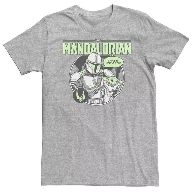 Big & Tall Star Wars: The Mandalorian The Child Thats Not A Toy Neon Tee, Mens Athletic Grey Product Image