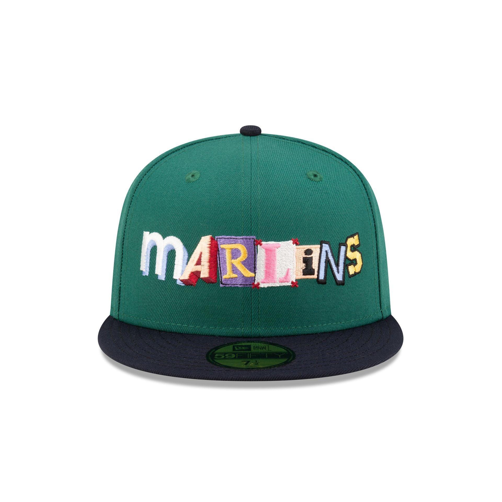 Just Caps Note Pack Miami Marlins 59FIFTY Fitted Hat Male Product Image