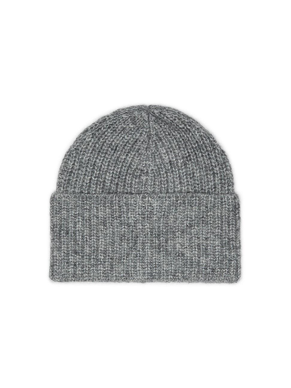 Mens Virgin Wool, Alpaca and Cashmere Rib Knit Beanie Product Image