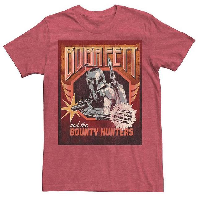 Mens Star Wars Boba Fett And The Bounty Hunters Poster Tee Royal Grey Product Image