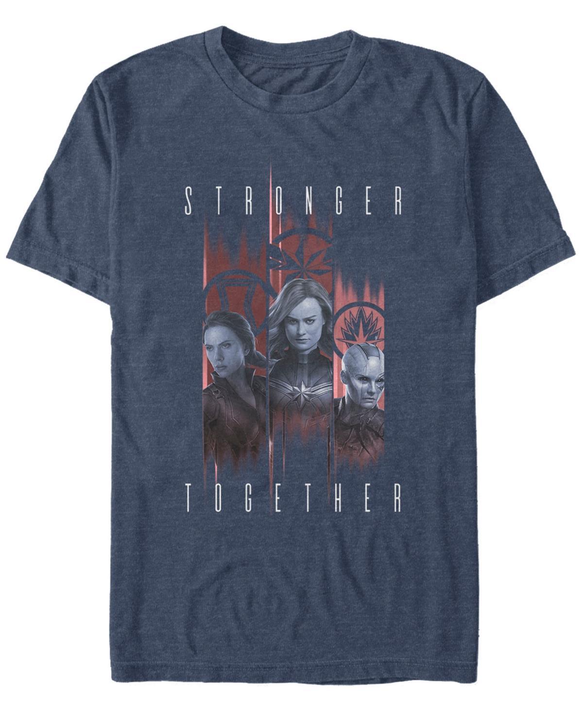 Mens Avengers Endgame Stronger Trio Tee Blue Product Image