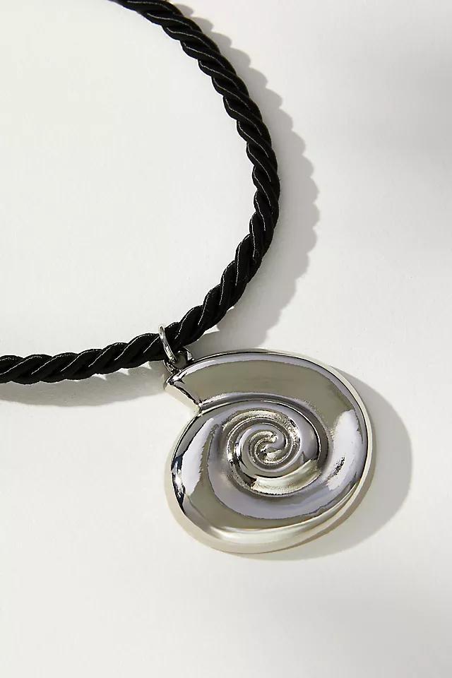 Swirled Shell Pendant Rope Necklace Product Image