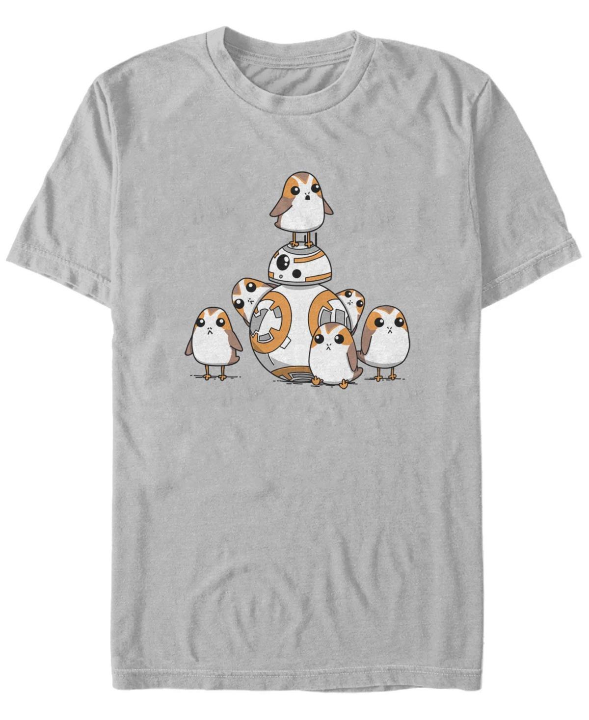 Fifth Sun Mens Star Wars - Episode 8 BB8 and Porgs Short Sleeve T-shirt Product Image