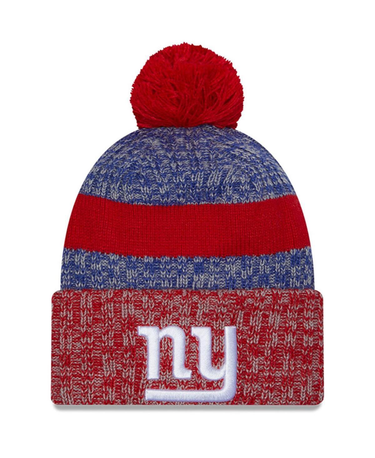 Mens New Era Royal New York Giants 2023 Sideline Sport Cuffed Pom Knit Hat - Royal Product Image