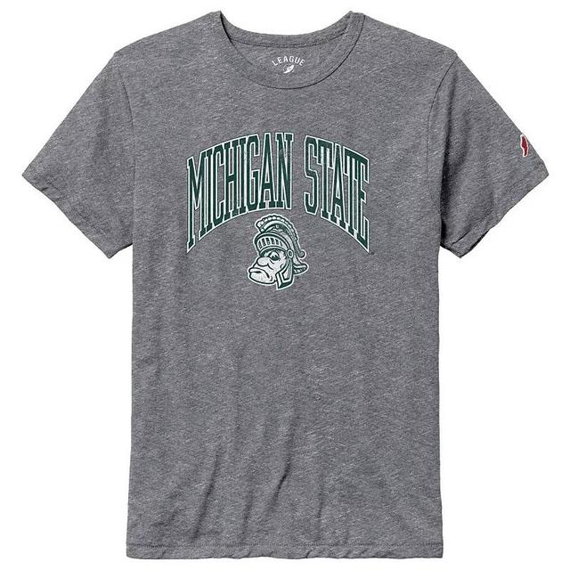 Mens League Collegiate Wear Heather Gray Michigan State Spartans Tall Arch Victory Falls Tri-Blend T-Shirt Product Image