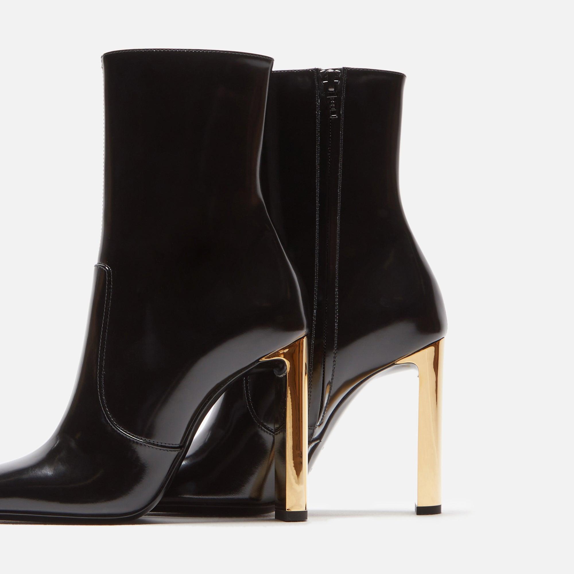 Saint Laurent Auteuil 105 Bootie Spazzolato Noir - Black Female Product Image