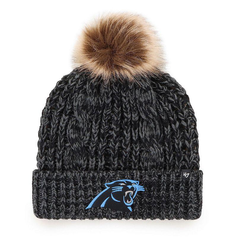 Womens 47 Carolina Panthers Logo Meeko Cuffed Knit Hat with Pom Product Image