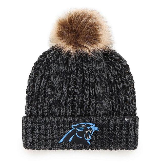 Womens 47 Carolina Panthers Logo Meeko Cuffed Knit Hat with Pom Product Image