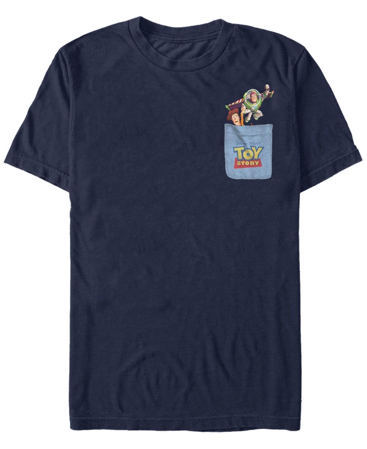 Mens Disney / Pixar Toy Story Buzz Woody Pocket Tee Blue Product Image