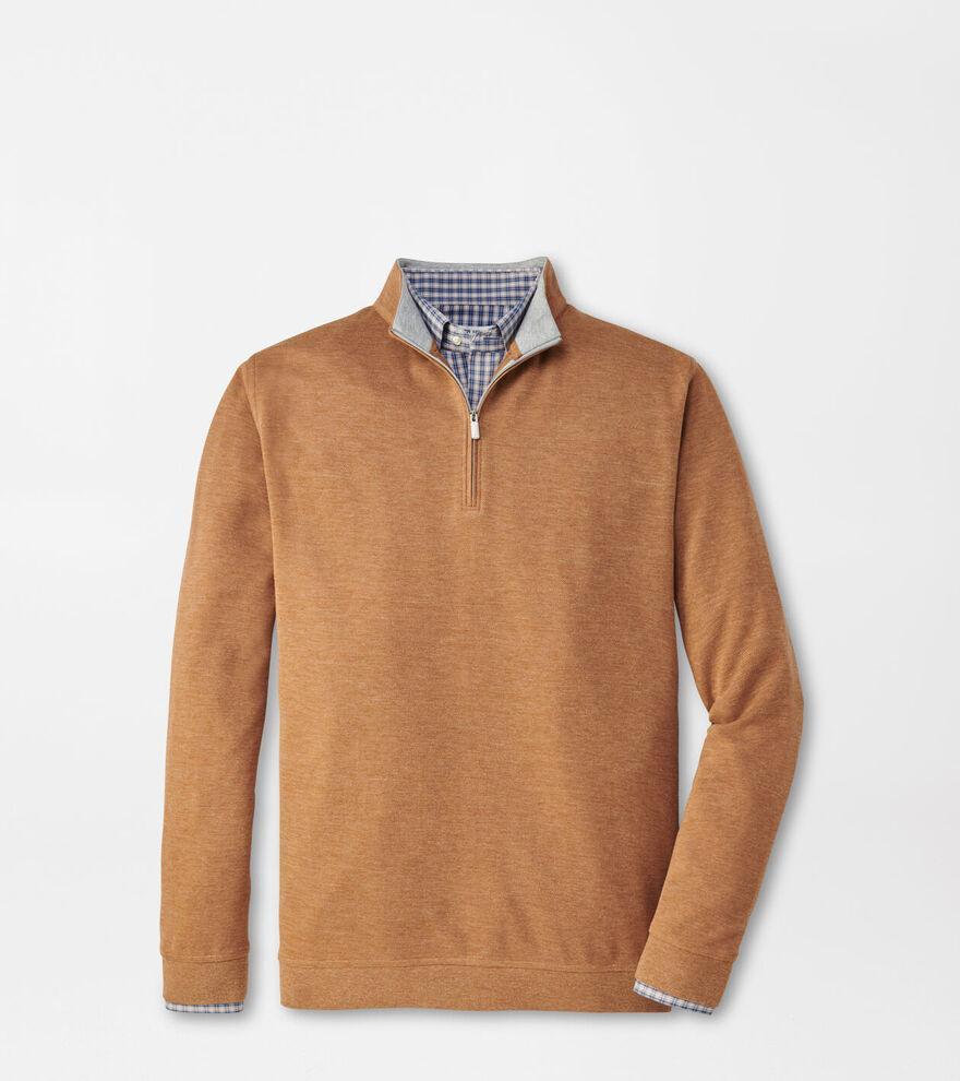 Peter Millar Mens Crown Comfort Pullover | Color: British Tan | Size: S Product Image