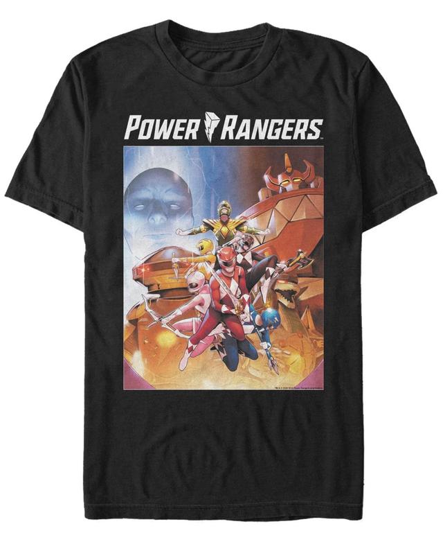 Mens Power Rangers Bad Guys Poster Tee Black Product Image