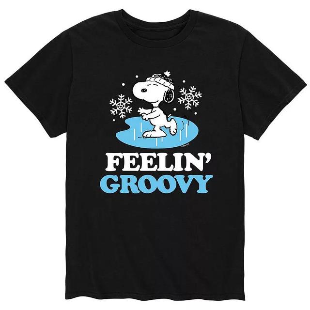 Mens Peanuts Feelin Groovy Tee Black Product Image