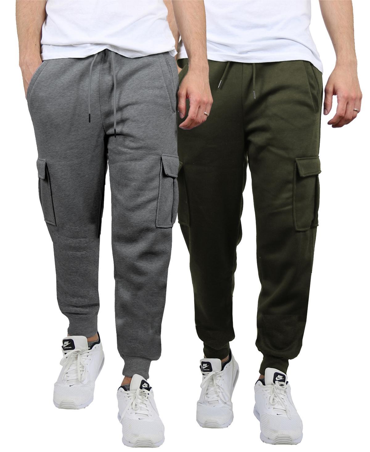 Blue Ice Mens Heavyweight Fleece-Lined Cargo Jogger Sweatpants, Pack of 2 Product Image