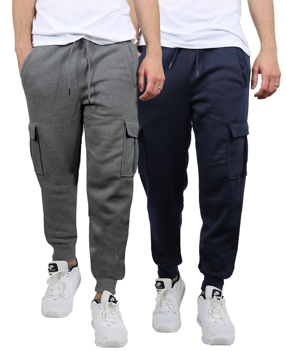 Blue Ice Mens Heavyweight Fleece-Lined Cargo Jogger Sweatpants, Pack of 2 Product Image