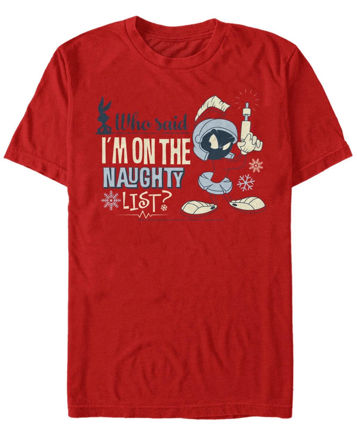 Mens Looney Tunes Christmas Who Said Im On The Naughty List Tee Product Image