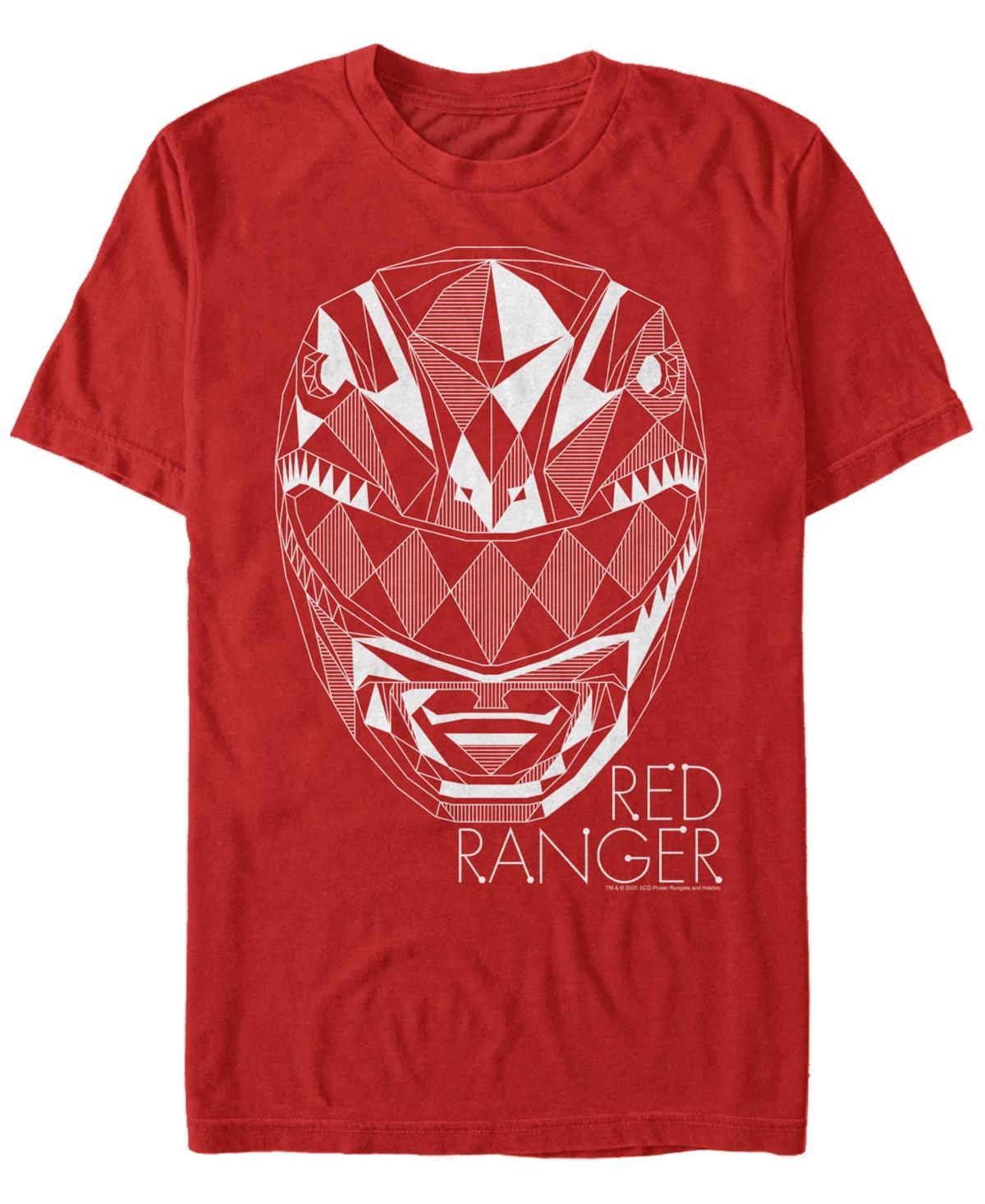 Fifth Sun Mens Red Ranger Lines Short Sleeve Crew T-shirt Product Image