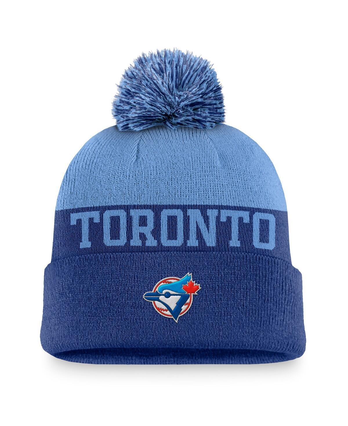 Mens Nike Royal Toronto Blue Jays Rewind Peak Cuffed Knit Hat with Pom Product Image