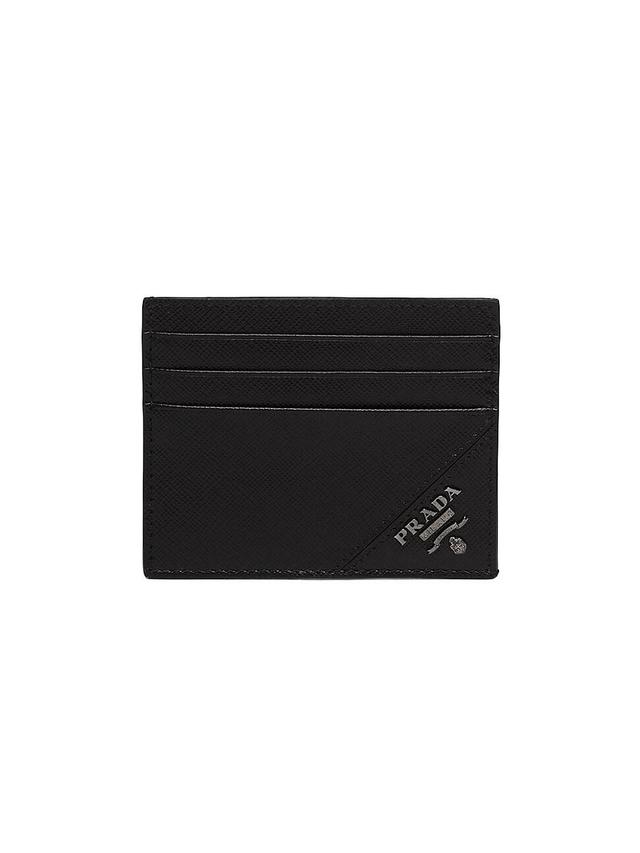 Mens Saffiano Leather Card Holder Product Image