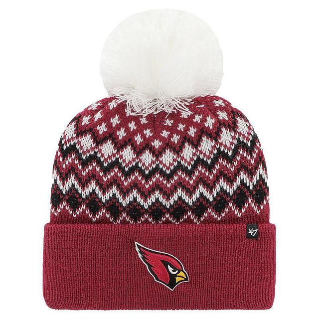 Womens 47 Cardinal Arizona Cardinals Elsa Cuffed Pom Knit with Hat Product Image