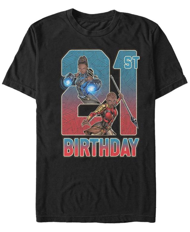 Fifth Sun Mens Marvel Black Panther Shuri and Okoye 21st Birthday Short Sleeve T-Shirt Product Image