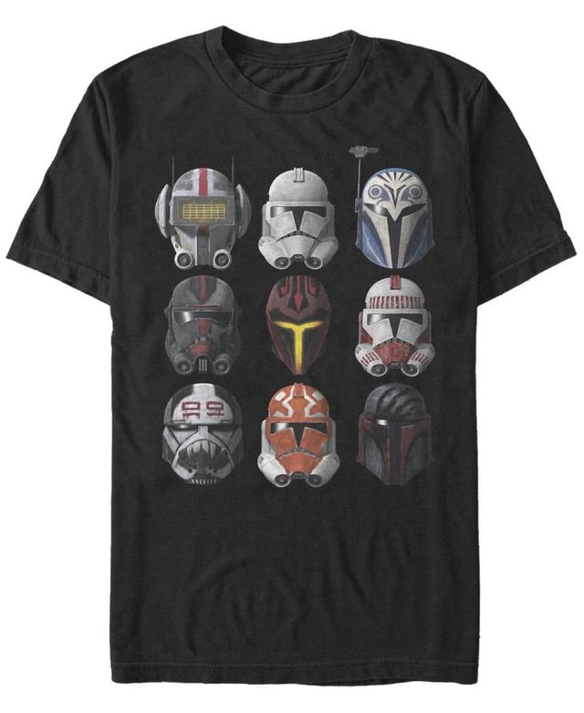 Mens Star Wars: The Clone Wars Clone Helmets Tee Product Image