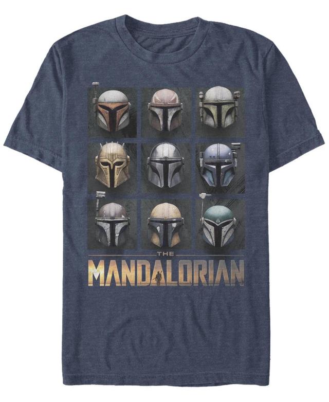 Fifth Sun Mens Star Wars Mandalorian Mando Helmet Boxup Short Sleeve T-shirt Product Image