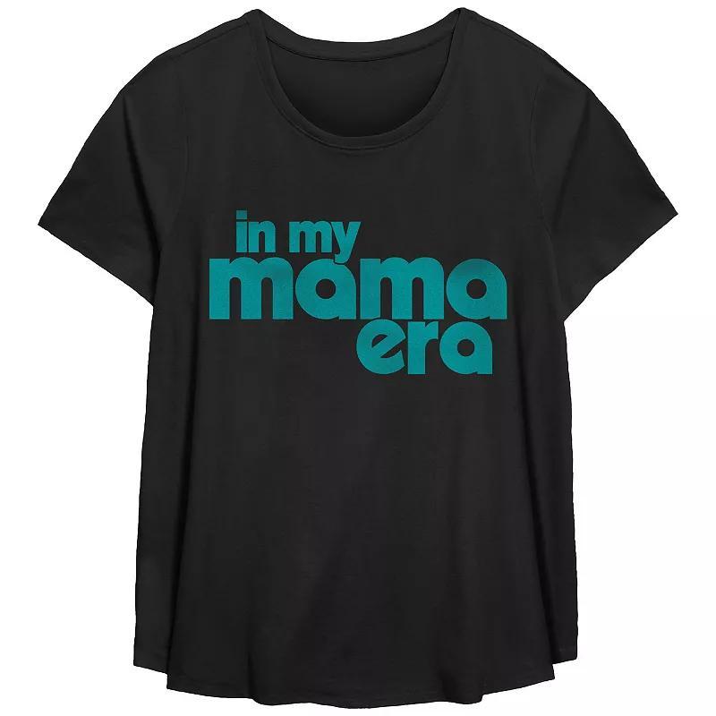 Plus Size In My Mama Era Scoop Hem Flow Graphic Tee, Womens Product Image