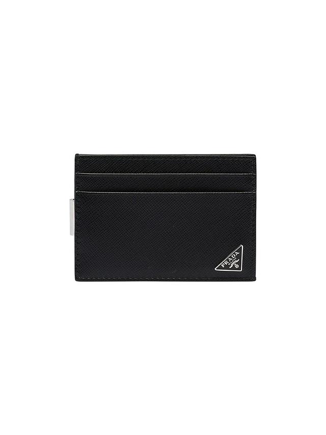 Mens Saffiano Leather Card Holder Product Image