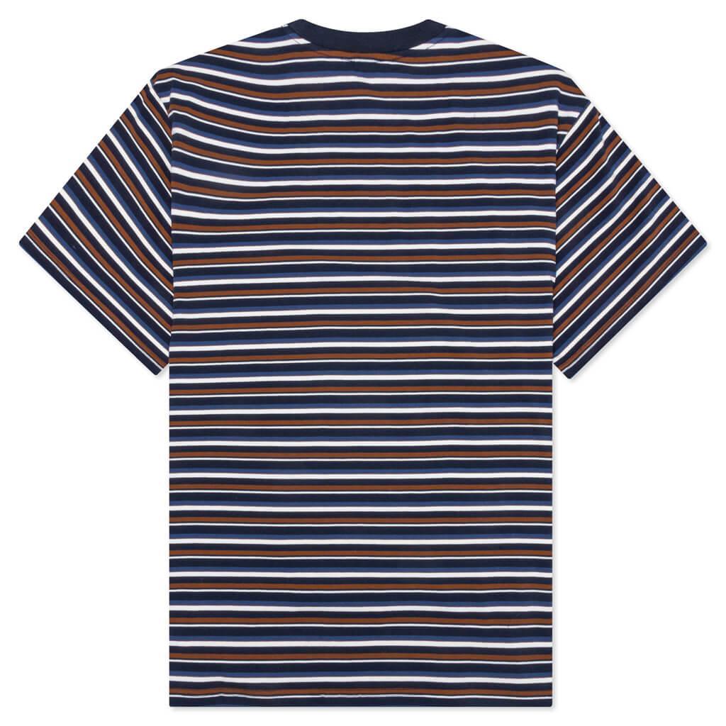 Nineties Blocked Striped T-Shirt - Navy Male Product Image