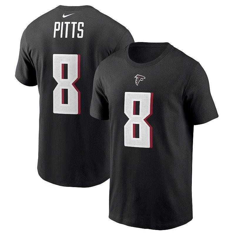 Mens Kyle Pitts Black Atlanta Falcons 2021 Nfl Draft First Round Pick Player Name and Number T-shirt Product Image