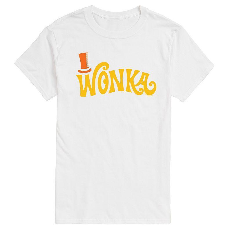 Mens Willy Wonka Retro Willy Wonka Logo Graphic Tee Blue Product Image