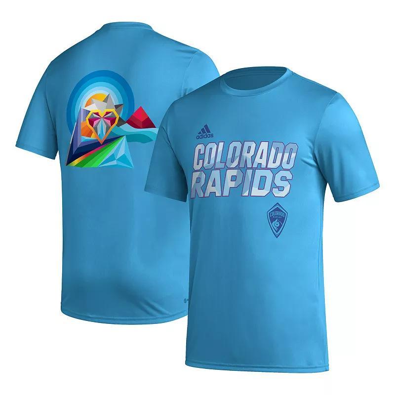 Mens adidas Sky Blue Colorado Rapids Team Jersey Hook AEROREADY T-Shirt Product Image