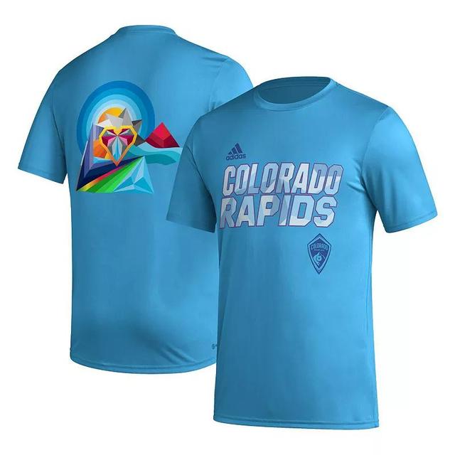 Mens adidas Sky Blue Colorado Rapids Team Jersey Hook AEROREADY T-Shirt Product Image