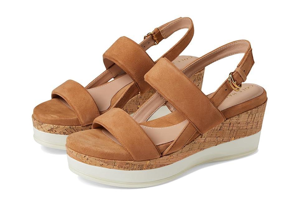 Cole Haan Aislin Wedge Sandal (Pecan Suede/Cork) Women's Sandals Product Image